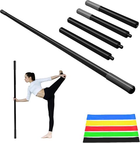 5ft Yoga Stick - Sturdy Steel Adjustable Stretching Stick for Mobility,Flexibility & Balance | Non-Slip Ends & Foam Handles | Exercise Pole for Fitness,Physical Therapy,Posture Correction in Saudi Arabia