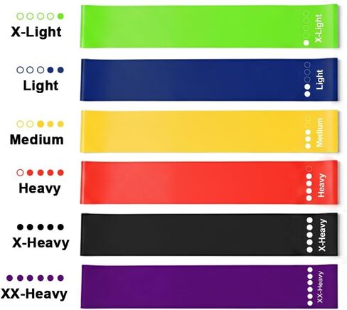 Resistance Bands for Working Out, Exercise Bands Yoga Straps with 6 Resistance Levels, Workout Bands for Sports Fitness, Leg Strength Training in Saudi Arabia