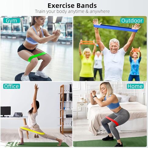 Resistance Bands for Working Out, Exercise Bands Yoga Straps with 6 Resistance Levels, Workout Bands for Sports Fitness, Leg Strength Training in Saudi Arabia