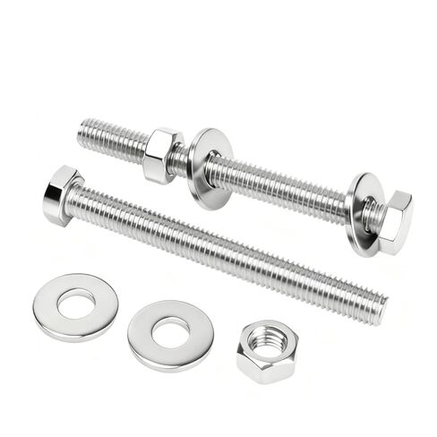 (10sets) 1/4-20x3 1/2" Hex Head Screw Bolt,Lock Nuts,Flat & Lock Washers Kits,304 Stainless Steel 18-8 Hex Screws Nuts and Bolts Assortment Kit, Fully Threaded in Saudi Arabia