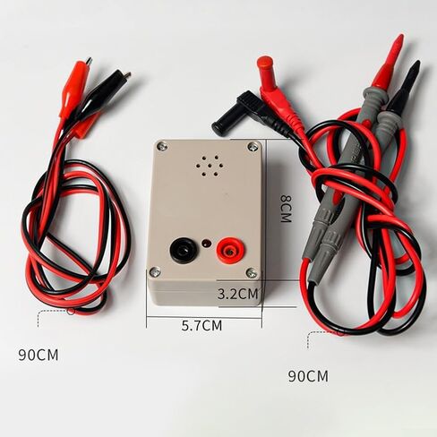 9V Buzzer Tester, Wire Continuity Detector with Sound Prompt for Cable Connection/PCB Electrical Circuit Detector, Battery Powered Continuity Meter(Continuity Tester with Pen & Clip Wire) in Kuwait