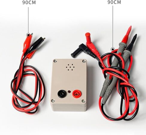 9V Buzzer Tester, Wire Continuity Detector with Sound Prompt for Cable Connection/PCB Electrical Circuit Detector, Battery Powered Continuity Meter(Continuity Tester with Pen & Clip Wire) in Kuwait