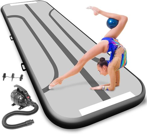 SereneLife 10FT Inflatable Gymnastics Tumble Track – Air Mat with Electric Pump, Storage Bag, Repair Kit – Cheerleading, Gymnastics, Beach, Gym, Home Training Mat in Saudi Arabia