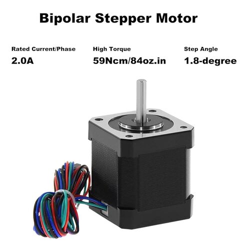 5PCS Nema 17 Stepper Motor, 2A Bipolar Stepper Motor, 59Ncm 84oz.in High Torque Stepper Motor, 48mm 4-Lead with 1m Cable & Connector for 3D Printer CNC Machines DIY Projects in Saudi Arabia