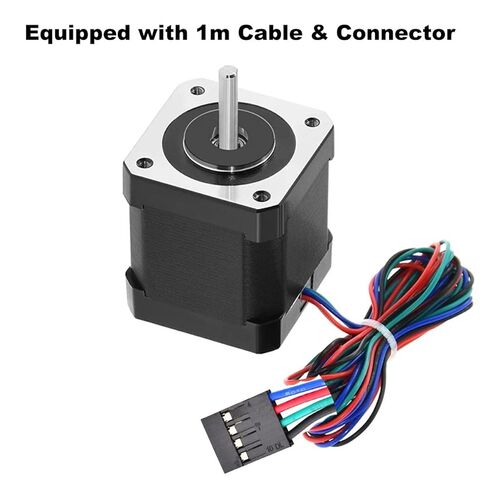 5PCS Nema 17 Stepper Motor, 2A Bipolar Stepper Motor, 59Ncm 84oz.in High Torque Stepper Motor, 48mm 4-Lead with 1m Cable & Connector for 3D Printer CNC Machines DIY Projects in Saudi Arabia