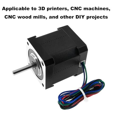 5PCS Nema 17 Stepper Motor, 2A Bipolar Stepper Motor, 59Ncm 84oz.in High Torque Stepper Motor, 48mm 4-Lead with 1m Cable & Connector for 3D Printer CNC Machines DIY Projects in Saudi Arabia