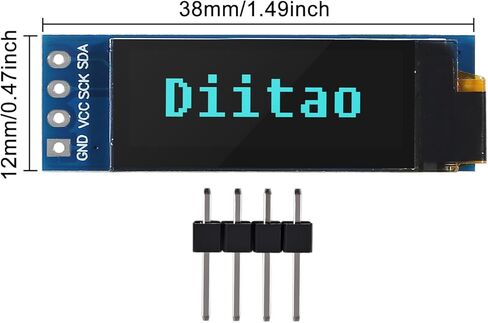 3Pcs 0.91'' LCD Display Modules 0.91inch IIC I2C OLED Display I2C OLED Screen Driver DC 3.3V/5V for Arduino(Blue Display) in Saudi Arabia