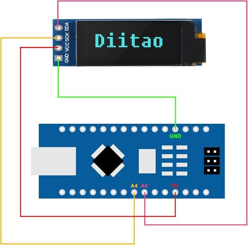 3Pcs 0.91'' LCD Display Modules 0.91inch IIC I2C OLED Display I2C OLED Screen Driver DC 3.3V/5V for Arduino(Blue Display) in Saudi Arabia