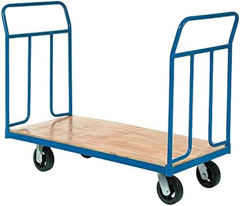 Global Industrial Wood Deck Platform Truck w/Removable Handles, 2400 Lb. Capacity, 6" Mold-On Rubber Wheels in Saudi Arabia
