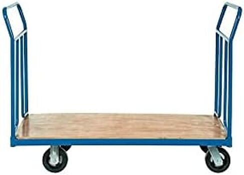 Global Industrial Wood Deck Platform Truck w/Removable Handles, 2400 Lb. Capacity, 6" Mold-On Rubber Wheels in Saudi Arabia