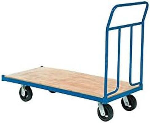 Global Industrial Wood Deck Platform Truck w/Removable Handles, 2400 Lb. Capacity, 6" Mold-On Rubber Wheels in Saudi Arabia
