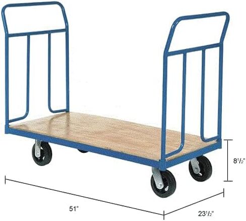 Global Industrial Wood Deck Platform Truck w/Removable Handles, 2400 Lb. Capacity, 6" Mold-On Rubber Wheels in Saudi Arabia