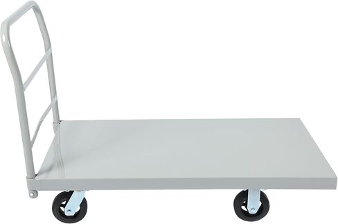 ECOTRIC Heavy-Duty Platform Truck Cart 2500 LBS Capacity Steel Flatbed Dolly Carts, 48" L x 24" W Hand Push Truck w/360 Degree Swivel Brake Wheel Movable Utility Push Cart for Luggage Moving, Shopping in Saudi Arabia