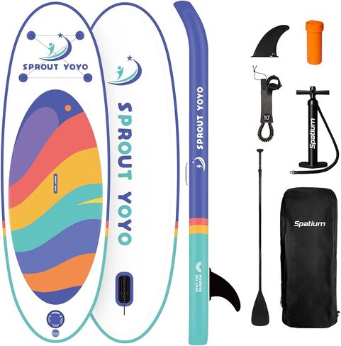 Spatium Kids Stand Up Paddle Board with Inflatable SUP Accessories, Durable, Lightweight, Wide Stable Design, Non-Slip Comfort Deck,Inflatable Paddle Board for Kid & Youth in Saudi Arabia