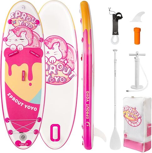 Spatium Kids Stand Up Paddle Board with Inflatable SUP Accessories, Durable, Lightweight, Wide Stable Design, Non-Slip Comfort Deck,Inflatable Paddle Board for Kid & Youth in Kuwait