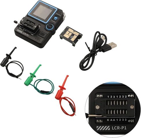 LCR-P1 Transistor Tester with 1.44" Color Display, 300mAh Battery, Zener Diode & MOSFET/IGBT/JFET Support, for Electronic Component Testing in Kuwait