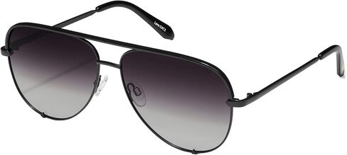 Quay - Sunglasses for Men & Women, Polarized Aviator Lenses with UV Protection, Oversized Sunglasses (High Key Extra Large, Black) in Saudi Arabia