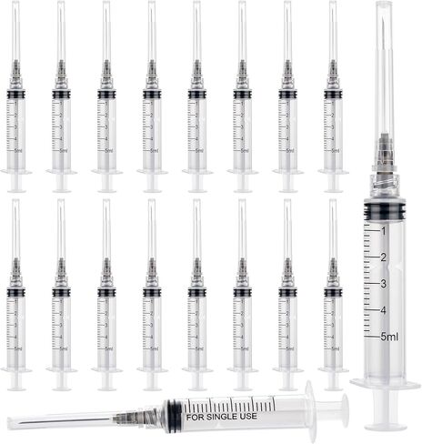 100 Pack 1ml 27Ga 13mm Lab Syringe Tools with Measurement, Individually Packed in Kuwait
