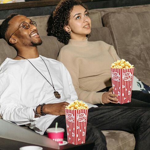 200 Pcs Popcorn Boxes Bulk, Large Capacity 46oz Popcorn Containers Buckets Bowls Tub Paper Cups Holders for Pop Corn Machine, Movie Night, Cinema, Carnival, Party,Concessions in Kuwait