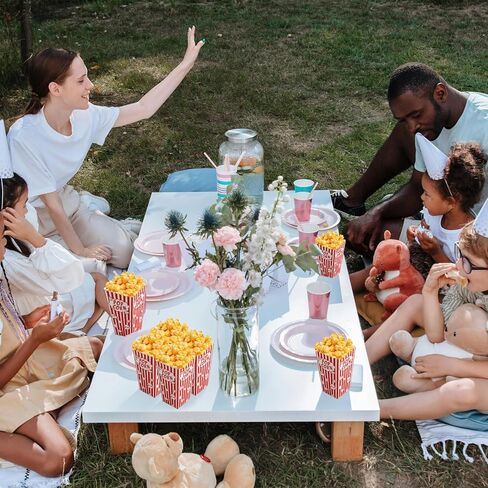 200 Pcs Popcorn Boxes Bulk, Large Capacity 46oz Popcorn Containers Buckets Bowls Tub Paper Cups Holders for Pop Corn Machine, Movie Night, Cinema, Carnival, Party,Concessions in Kuwait