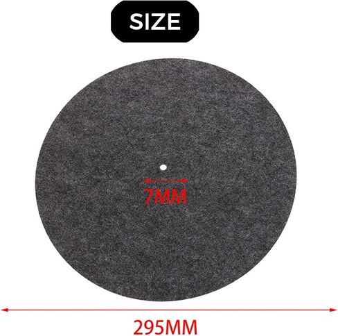2 Pack Turntable Mat, 12 Inch Anti Static Turntable Slipmat, Wool Felt Platter Mat for Vinyl Records, Vibration Noise Reduction & Anti-Slip for DJ Mixing & Home Listening (Black and Colorful) in Kuwait