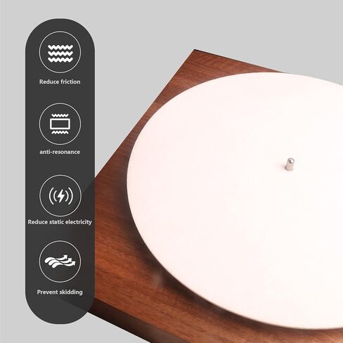 2 Pcs Turntable Slipmat White Wool Mats, 12 Inch Turntable Mat Anti-Static for LP Vinyl Record，Record Player Accessories Professional Tuning Equipment Improve Sound in Kuwait