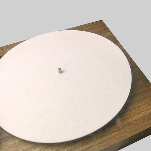 2 Pcs Turntable Slipmat White Wool Mats, 12 Inch Turntable Mat Anti-Static for LP Vinyl Record，Record Player Accessories Professional Tuning Equipment Improve Sound in Kuwait
