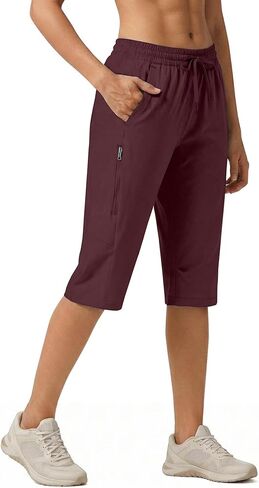 Womens 15" Hiking Long Shorts Lightweight Zipper Pockets Below Knee Length Cargo Quick Dry Water Resistant S-XXL in Saudi Arabia