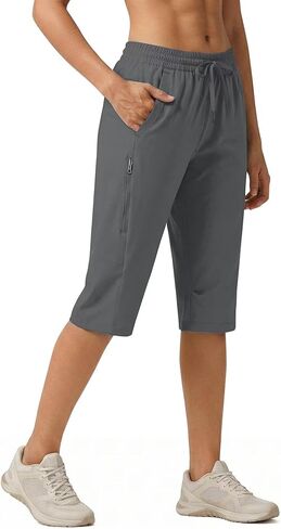 Womens 15" Hiking Long Shorts Lightweight Zipper Pockets Below Knee Length Cargo Quick Dry Water Resistant S-XXL in Saudi Arabia