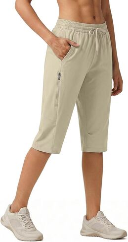 Womens 15" Hiking Long Shorts Lightweight Zipper Pockets Below Knee Length Cargo Quick Dry Water Resistant S-XXL in Saudi Arabia