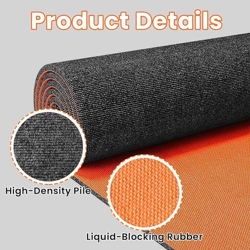 سجادة سميكة 9 مم تحت الغسالة، 63 بوصة طول × 36 بوصة عرض، ممتصة للصدمات، تقلل من الضوضاء، سجادة أرضية غير قابلة للانزلاق مقطوعة بحرية للثلاجة، غسالة، مجفف، حماية أرضية مكيف الهواء المحمول (رمادي داكن) in Kuwait