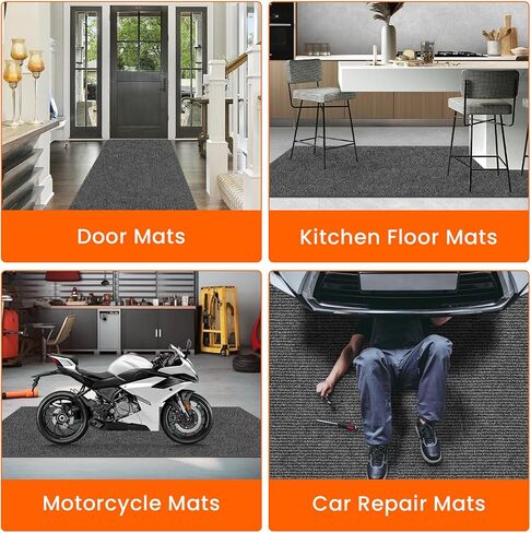 سجادة سميكة 9 مم تحت الغسالة، 63 بوصة طول × 36 بوصة عرض، ممتصة للصدمات، تقلل من الضوضاء، سجادة أرضية غير قابلة للانزلاق مقطوعة بحرية للثلاجة، غسالة، مجفف، حماية أرضية مكيف الهواء المحمول (رمادي داكن) in Kuwait