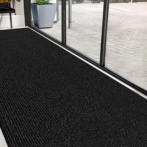 Commercial Door Mat 3'x5' Heavy Duty Industrial Floor Mat for High Traffic Areas, Nonslip Rubber Backing, Large Door Mat for Indoor Entrance or Business Entryway, Charcoal, Made in USA. in Saudi Arabia