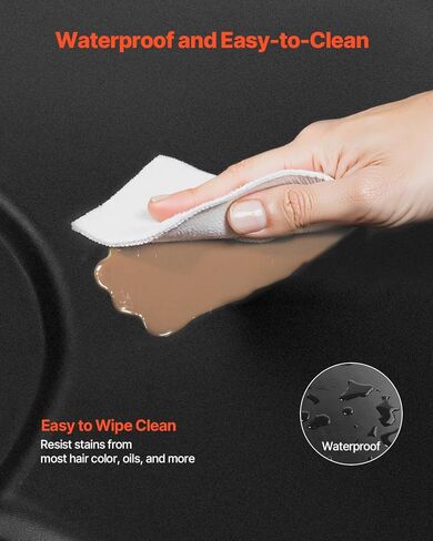 سجادة صالون VEVOR لمصفف الشعر، سجادة كرسي صالون سداسية مقاس 4 × 5 أقدام مضادة للتعب، سجادة أرضية سميكة بسمك 2.54 سم مع قطع دائري، سطح PVC سهل التنظيف وحواف مشطوفة مضادة للرحلات in Kuwait