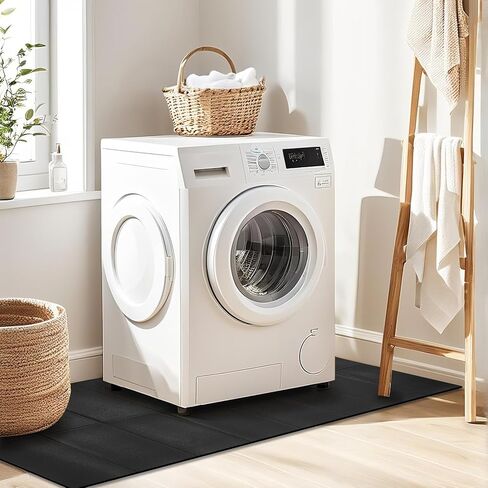 سجادة سميكة تحت الغسالة بطول 63 بوصة × 29.5 بوصة عرض، ممتصة للصدمات، تقلل من الضوضاء، غير قابلة للانزلاق، سجادة أرضية قابلة للطي مقطوعة بحرية للثلاجة، غسالة، مجفف، مكيف هواء محمول، حماية للأرضية in Kuwait