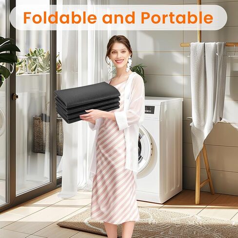 سجادة سميكة تحت الغسالة بطول 63 بوصة × 29.5 بوصة عرض، ممتصة للصدمات، تقلل من الضوضاء، غير قابلة للانزلاق، سجادة أرضية قابلة للطي مقطوعة بحرية للثلاجة، غسالة، مجفف، مكيف هواء محمول، حماية للأرضية in Kuwait