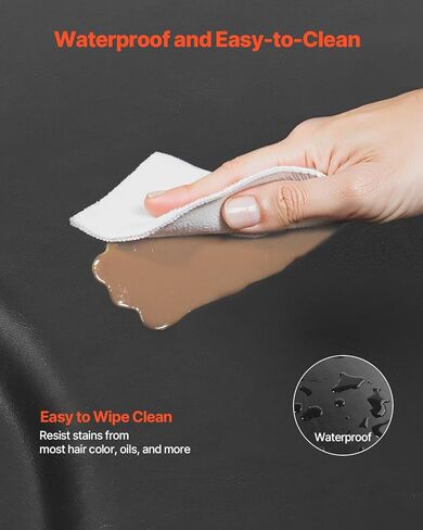 VEVOR Salon Mat for Hair Stylist, 3 x 4 FT Semi-Circle Salon Chair Mat, 1-inch Thickened Anti Fatigue Barber Shop Floor Mat with Round Cut Out, Easy-to-Clean PVC Surface & Anti-Trip Beveled Edges in Kuwait