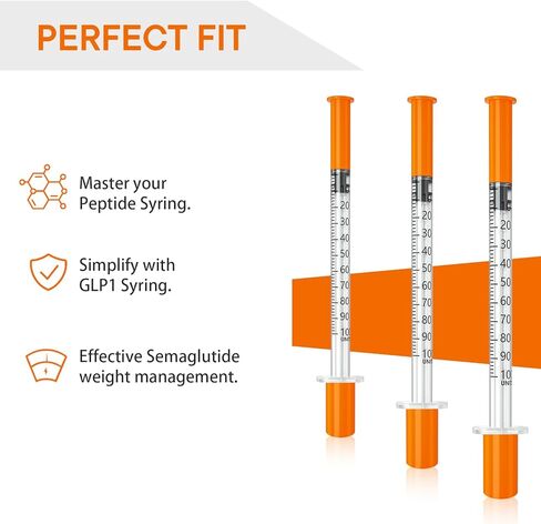 U-100 1ml 31 Gauge 1/2 Inch Syring, Individually Packed, PACK 25. in Kuwait