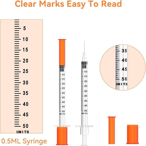 0.5 مل 30 جيجا 1/2 بوصة مستلزمات مختبرية للاستعمال مرة واحدة، عبوة مختومة بشكل فردي 100 قطعة in Kuwait