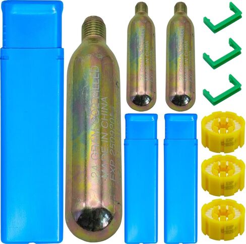 3-Pack 24/33 Grams 1/2 Thread CO₂ Inflator Cartridges Emergency Auto-Inflate for Life Jackets, PFDs & Safety Devices | Water Sports, Boating, Fishing & Kayaking Essential in Saudi Arabia