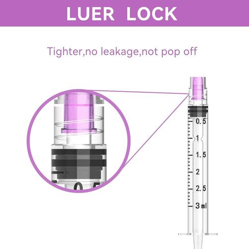 100 عبوة 3 مل من المحاقن بإبرة، 18 Ga 1.0 بوصة حقنة Luer Lock، معبأة بشكل فردي in Saudi Arabia