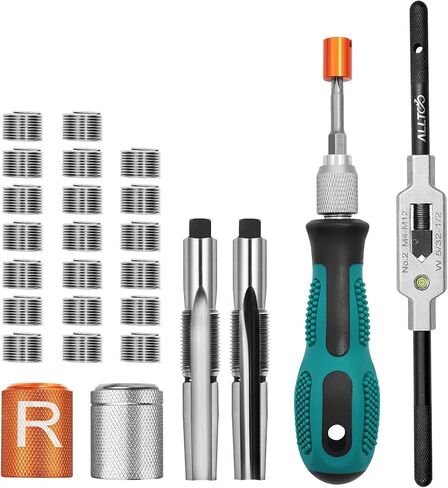 Bicycle Thread Repair Kit 9/16 inch - Pedal Thread Tapping Tool with Crank Protection, Steel Thread Restorer for Bicycle Pedals, Bottom Bracket, and Crankset Maintenance in Kuwait