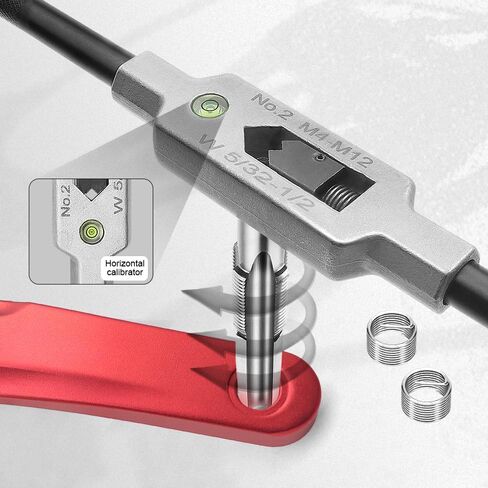 Bicycle Thread Repair Kit 9/16 inch - Pedal Thread Tapping Tool with Crank Protection, Steel Thread Restorer for Bicycle Pedals, Bottom Bracket, and Crankset Maintenance in Kuwait