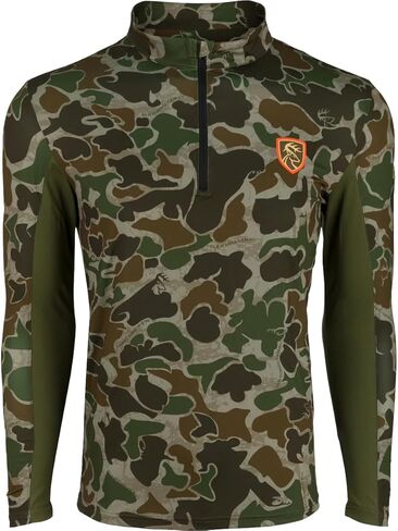 سترة صيد DRAKE Waterfowl للرجال بسحاب 1/4 مع Agion Active XL بأكمام طويلة للصيد in Kuwait