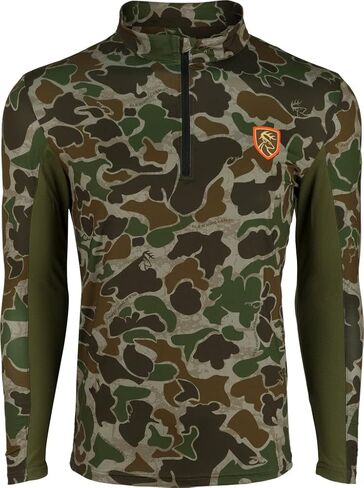 سترة صيد DRAKE Waterfowl للرجال بسحاب 1/4 مع Agion Active XL بأكمام طويلة للصيد in Kuwait