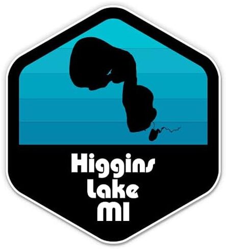 Squiddy Higgins Lake Michigan - ملصق فينيل للسيارة والكمبيوتر المحمول والكمبيوتر المحمول (عرض 5 بوصات) in Saudi Arabia