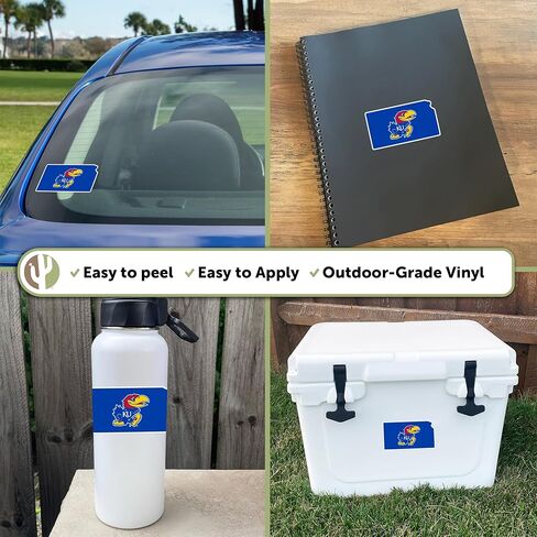 Desert Cactus University of Kansas Sticker Jayhawks KU Vinyl Decal Laptop Water Bottle Car Scrapbook (State Border Sticker) in Kuwait