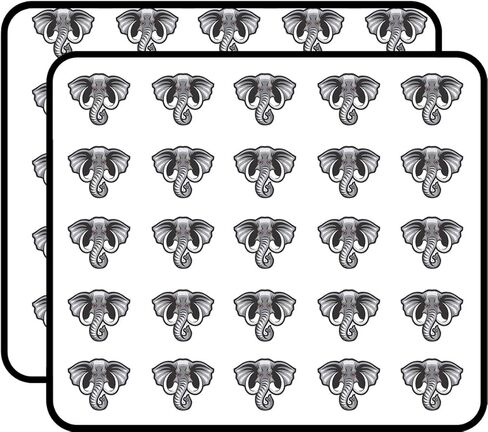 Elephant Mascot Vinyl Stickers 1" Each 50 Pack Stickers Durable and Waterproof for Laptops, Cars, Phones in Saudi Arabia