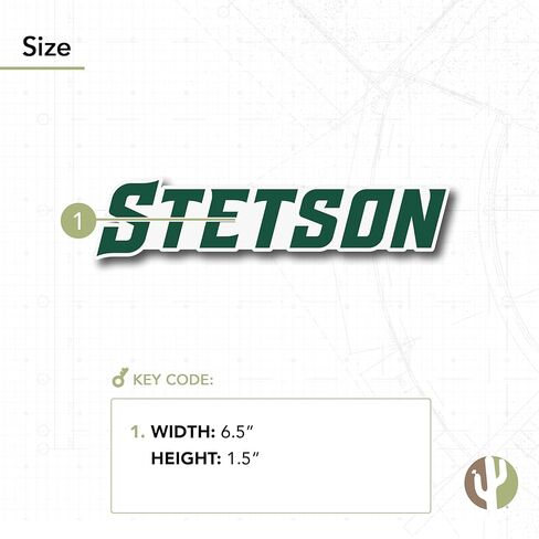 Desert Cactus Stetson University Sticker Hatters Sticker Vinyl Decal Laptop Water Bottle Car Scrapbook (IND 00011) in Kuwait