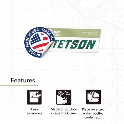 Desert Cactus Stetson University Sticker Hatters Sticker Vinyl Decal Laptop Water Bottle Car Scrapbook (IND 00011) in Kuwait